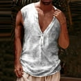 thumbnail image 2 of uikmnh Tank Tops Men Mens Summer Fashion Casual Buckle 3D Digital Printing Sleeveless T Shirt Vest Jacket Top Blouse Size:XL, 2 of 4