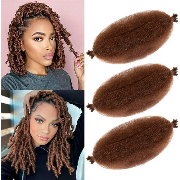 shiyou-Springy Afro Twist Hair Pre Fluffed Marley Twist Braiding Hair Spring Twist Hair Wrapping Hair for Soft Locs Hair Extensions (30#, 16 inch(Pack of 3))