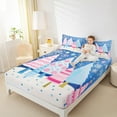 thumbnail image 4 of Feelyou Teens Xmas Tree Full Size Sheets, Dreamy Cartoon Bed Sheets, Merry Christmas Sheet Sets, Microfiber Bedroom Decor,4 Pieces, 4 of 7