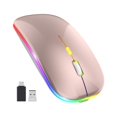 thumbnail image 1 of Ratón silencioso iluminado - Carga 2.4G+Bluetooth Rose Gold [Versión iluminada], 1 of 3