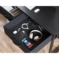 thumbnail image 5 of Small Desk with Fabric Drawers- for Bedroom, Vanity Desk with Storage, Home Office Computer Desk for Small Spaces, 32 Inch Modern Work Writing Study Table,Black, 5 of 16
