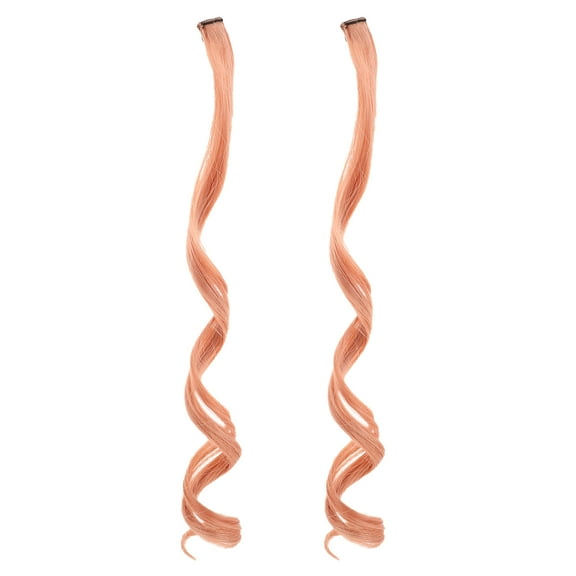CTIRCHIU 2-Pack Light Curly Hair Extensions for Women, Synthetic Fiber, Ideal for Parties, Cosplay, and Daily Wear