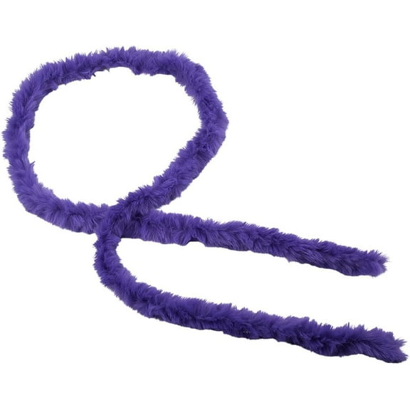 78 Inch Purple Christmas Fur Ribbon Trim Shaggy Fuzzy Fabric Roll Soft Decorative Fluffy Furry Plush Strips Trimming Bulk for Sewing Making Crafts Wreath Clothes Home Decor Wedding DIY
