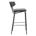 thumbnail image 2 of Charon Barstool Vintage Black Barstool, Modern Style, Plush and durable faux leather fabric, Plywood, Indoor Bar, 2 of 5