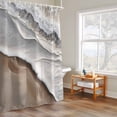 thumbnail image 6 of Beach Ocean Wave Shower Curtains for Bathroom, Abstract Art Coastal Brown Gradient Washable Fabric Shower Curtain with Hooks Waterproof Bathroom Decor Sets, 36 x 78 Inches, 6 of 9