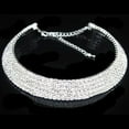 thumbnail image 3 of ievspot 1 Pcs Rhinestone Necklace Jewelry Silver Crystal Wide Choker Necklace Sparkly Collar Necklaces Prom for Women, 3 of 7