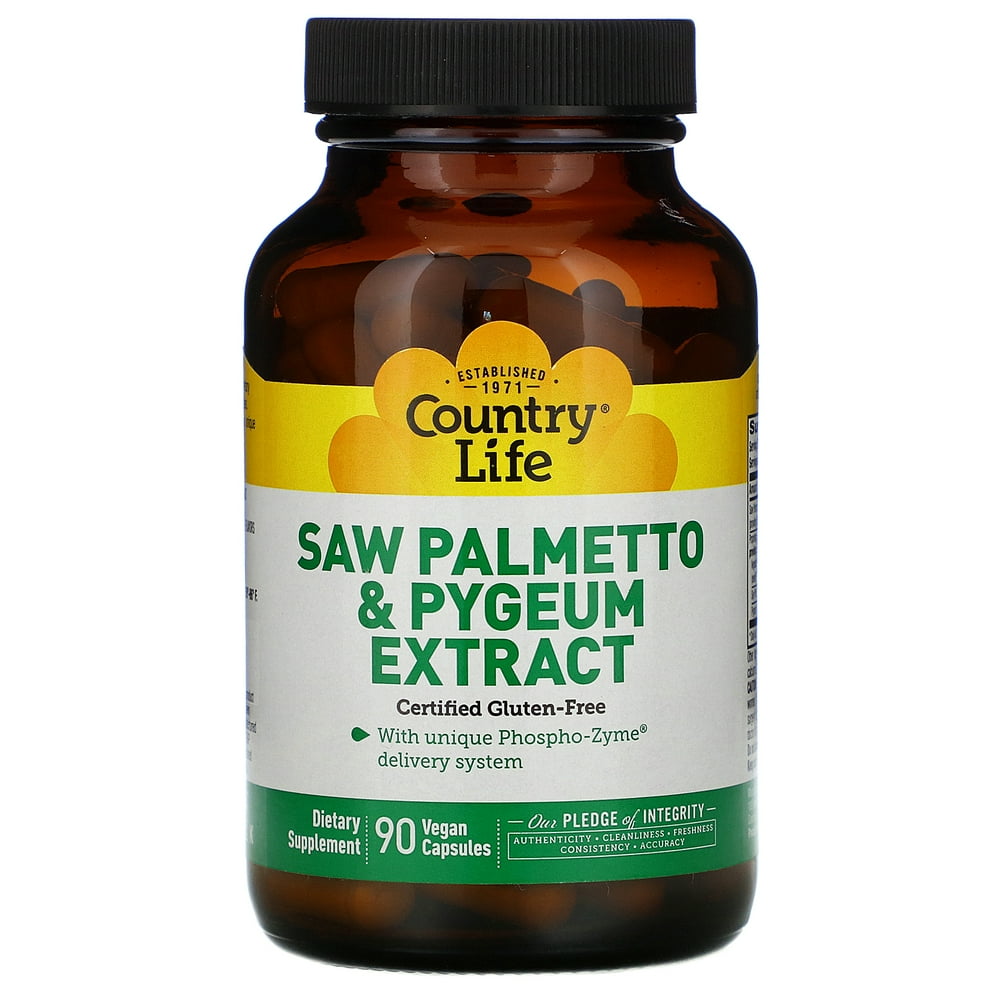Country Life Saw Palmetto & Pygeum Extract, 90 Vegan Capsules Walmart