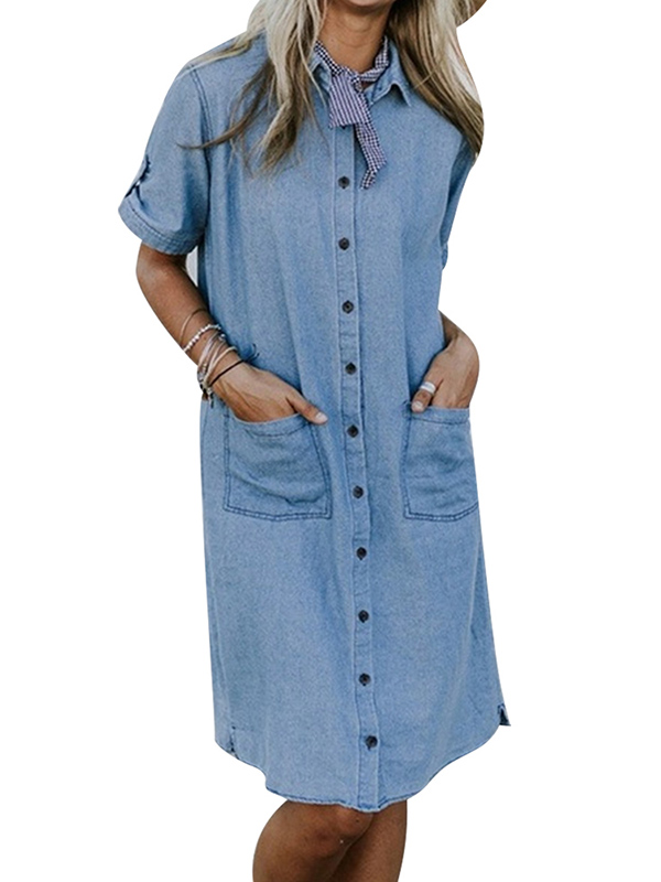walmart denim shirt dress