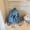 Light Blue, variant on Mini Vintage Denim Drawstring Backpack, Casual Flap Rucksack with Buckle Closure, Multi Pockets Lightweight Daypack, Handheld & Double Shoulder Carry Bag for Daily Commute, Shopping