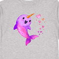 thumbnail image 4 of Inktastic Valentine's Day Cute Pink Narwhal with Hearts Boys or Girls Long Sleeve Toddler T-Shirt, 4 of 5