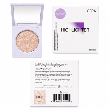 OFRA Cosmetics Highlighter The Hills, Radiant Champagne Glow Highlighter, Pressed Powder Illuminator, 0.35 oz / 10 g