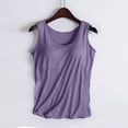 thumbnail image 2 of UPPADA Tank Tops with Built in Bra Padded Soft Solid Color Sleeveless Tops Workout Gym Shirt Comfy Basic Tank Tops,Tank Tops for Women Purple,XXL, 2 of 7