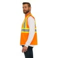 thumbnail image 3 of Men's Safety Orange Muscle Shirt - Double Reflective Safety Tank Top-6612-Org-M, 3 of 8
