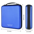 thumbnail image 3 of CD Case, 192 Capacity EVA DVD Case Blue Portable Zipper Holder Disc Storage Organizer Wallet, 3 of 6