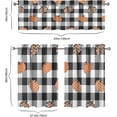 thumbnail image 6 of Fall Kitchen Curtains 3 Panel Set Plaid Black Pumpkin Autumn Kitchens Decor Falls Curtain and Valances Set Thanksgiving Fall Window Curtains Autumn Themed, 6 of 6