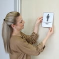 thumbnail image 6 of M&T Displays Aluminum Restroom Bathroom Sign Silver 6x8 with Braille for Office Business Restaurant, 6 of 8