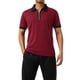 thumbnail image 5 of TRKIYQC - Polo para hombre con cremallera de un cuarto, casual, manga corta, cuello de solapa, color en contraste, tops ajustados TRKIYQC Moda，ocio, 5 of 9