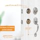 thumbnail image 4 of Mornwell Cerradura Residencial con llave,Juego de cerradura puerta principal con Jaladera-Gatillo y Perilla,Cerrojo cilindro-mariposa de Lat&oacute;n,chapa para puerta exterior con Manija de Puert, 4 of 6
