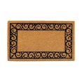 thumbnail image 1 of Paillasson en fibre de coco à bordure à volutes de Home Décor Inc. – Fibre naturelle durable, envers antidérapant, 1 of 4