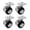 with Brake, variant on 4 Pack Top Plate Casters Furniture Wheels Silent Wheels 360 Degree Rotatable Smooth for Kitchen Cabinets