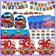 thumbnail image 2 of Decoraciones para fiestas de cumpleaños de Cars Disney Pixar Cars Lightning Mcqueen Globos Servilletas de papel Vasos Platos Bolsas de regalo Vajilla Suministros, 2 of 5