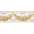 thumbnail image 2 of Fleurs Jaunes sur le Design Rétro de Bordure de Papier Peint Floral de Vigne Verte, Rouleau 15' x 7.75'', 2 of 3