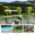 thumbnail image 4 of Costway 11ft Patio Offset Umbrella Cantilever Rotation Aluminum Tilt Cross Base Gray, 4 of 10