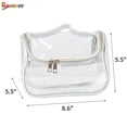 thumbnail image 4 of Spencer Clear Travel Toiletry Bags Waterproof Cosmetic Makeup Zipper Bag Transparent PVC Pouch Organizer Wash Bag, White, 4 of 7