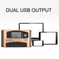 thumbnail image 4 of Controlador de Carga Regulador Solar ANGGREK MPPT Pantalla LCD Dorada Para RV, 4 of 7