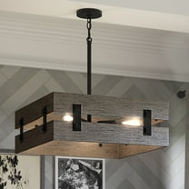 Luxury Modern Farmhouse Indoor Pendant, 7''H x 18''W, with Transitional Style Elements, Scandinavian Design, Midnight Black Finish, UHP3371