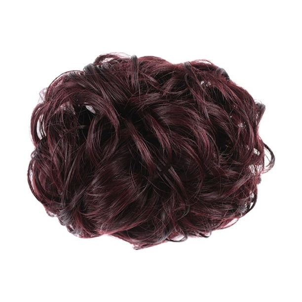 Peluca de mujer con clip para el cabello, anillo para el cabello en espiral, flor para tirar del cabello, clip para cabello corto y rizado, tipo capullo, anillo grande para el cabello, anillo para pel