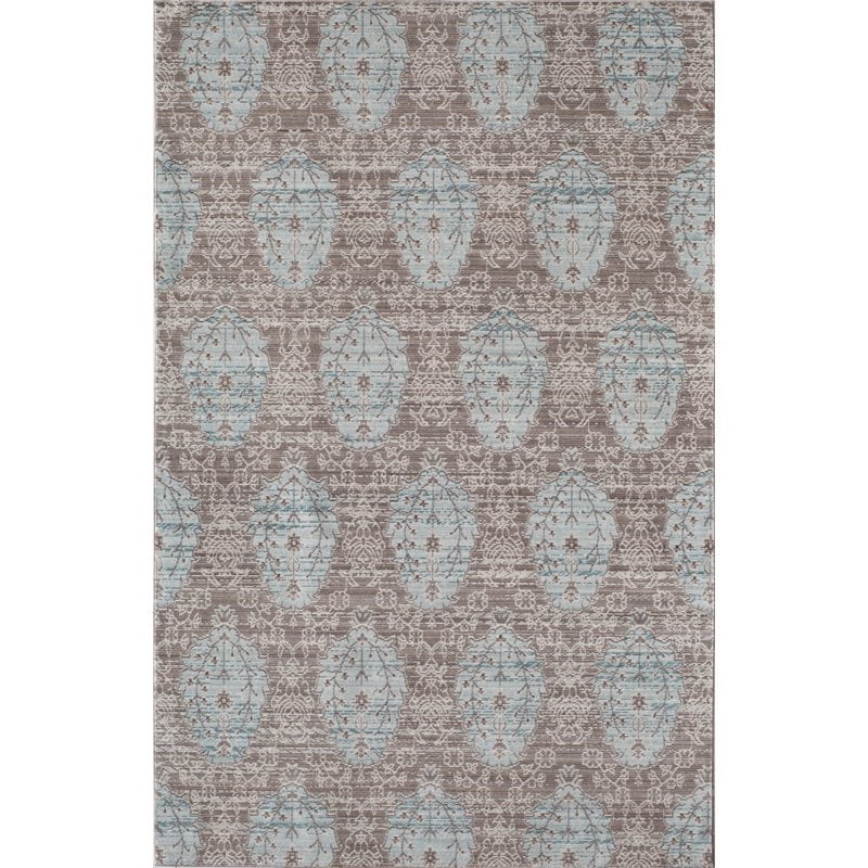 Rugs America Asteria Collection Brown Blue AI450A Transitional Floral