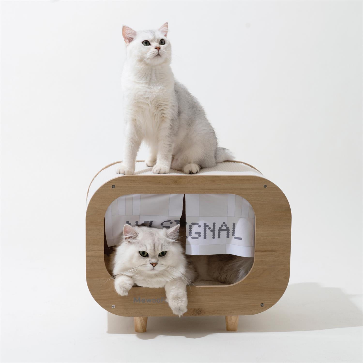 Pefilos 27" Cat House for Indoor Cats with Scratching Post, Cat Cave Bed, Cat Condo Modern Cat Nest Cute Cat Shelter, Purple and White Pefilos 27" Cat House for Indoor Cats with Scratching Post, Cat Cave Bed, Cat Condo Modern Cat Nest Cute Cat Shelter, Purple and White
