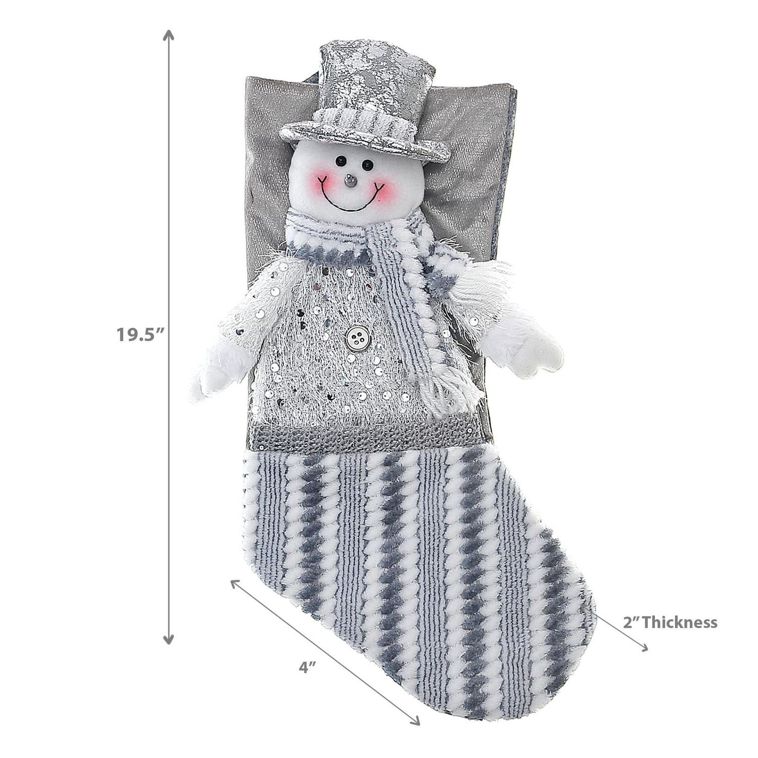 Christmas Icy Glam Snowman Stocking
