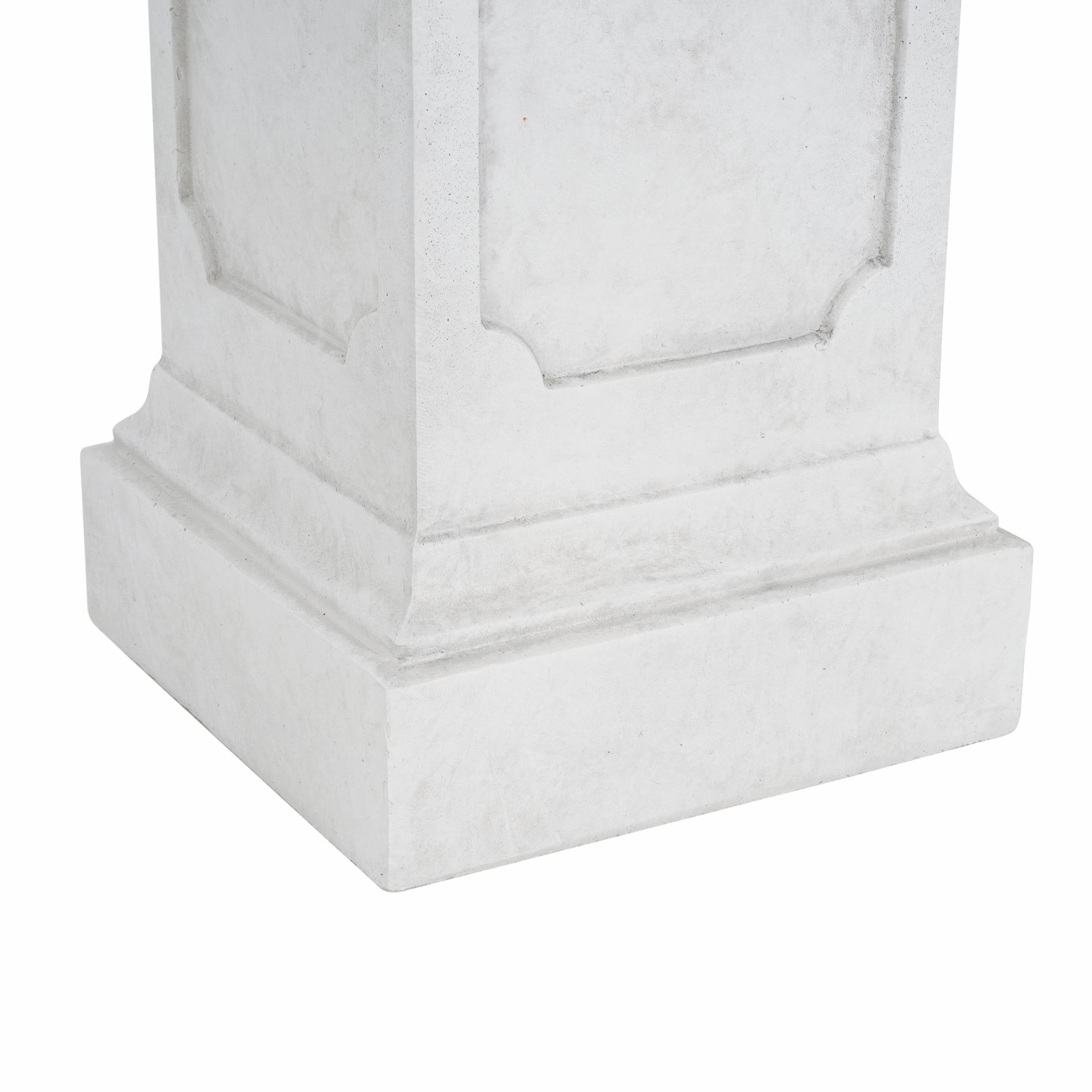 Christopher Knight Home 25.75" Outdoor Classic Plant Stand with Square Pedestal, Antique White