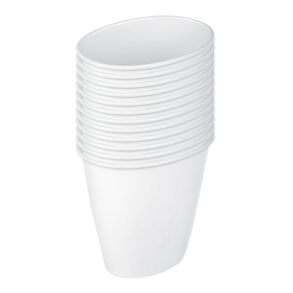 Sterilite Petite Poubelle Ovale de 1.5 Gallon pour Maison, Blanche (12 Pack)