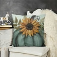 thumbnail image 2 of Ollo0ord  Fall Pumpkin Home Sweet Home Throw Pillow Covers, Autumn Thankful Grateful Blessed Harvest Floral Decorations for Sofa Couch White, 2 of 5