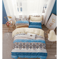 thumbnail image 2 of Say Yes Bedding Hannah Blue Red Damask 100% Cotton Reversible Comforter Set, King Size Bedding Set with Pillow Shams, 2 of 5