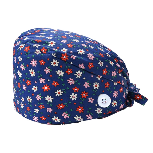 Paquete De 4 Gorros De Trabajo Para Enfermera, Servicio Prolongado, Color Puro, Botón Pulido Opaco, Gorros De Trabajo Multifuncionales Unisex, Uniformes De Trabajo Eigraketly AP008643-12