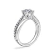 thumbnail image 3 of 0.70 Carat Excellent Asscher Cut Natural Diamond Solitaire with Accents Beautiful Ring for Women in Solid 14K White Gold Size 11.5, 3 of 8