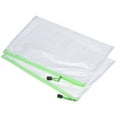 thumbnail image 1 of Unique Bargains A4 Zip File Pouch Document Folders Mesh Zipper Bags, Green, 12 Pack, 1 of 5