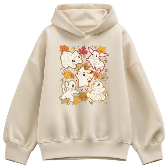 Pokémon - Fall Stickers - Women's Oversized Fleece Hoodie Sweatshirt