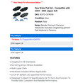 thumbnail image 2 of Rear Brake Pad Set - Compatible with 2004 - 2005 Jaguar XJ8, 2 of 2