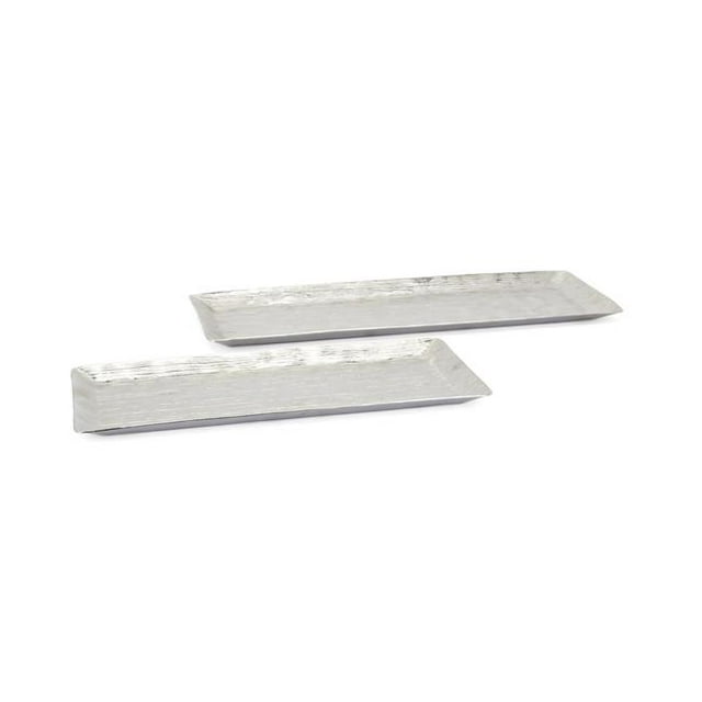IMAX Z65833-2 Plateaux en Aluminium avec Finition Argentée - Lot de 2