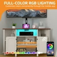thumbnail image 6 of Craftian Corner TV Stand with Mount for 32-70 Inch TVs, LED Entertainment Center TV Table with Power Outlets, 6 of 10