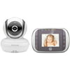 Motorola MBP35S Remote Wireless 2.4 GHz FHSS Digital LCD Screen Video Baby Monitor, White