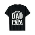 thumbnail image 1 of [100% Cotton] Cool Dad and Papa Double Title Rocking T-Shirt For awesome Fathers Menswear Top, 1 of 7