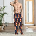 thumbnail image 2 of Pofeuu American Football and Fire Flames Print Men's Pajama Pants, Soft Lounge Pajama Pants with big pockets for Men Plaid Pj Bottoms-X-Large, 2 of 6