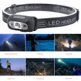 thumbnail image 4 of Linterna frontal IPX6 impermeable con Sensor LED superbrillante, recargable por USB, para ciclismo al aire libre, pesca y Camping, 4 of 8