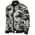 thumbnail image 4 of 9 Crowns Men's Camoflage Bomber Military Flight Field Camo Quilted Jacket (Large, Black Camo), 4 of 5